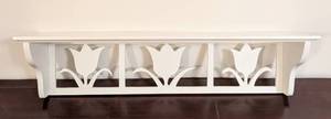 lot 231 image: White Wood Tulip Wall Shelf