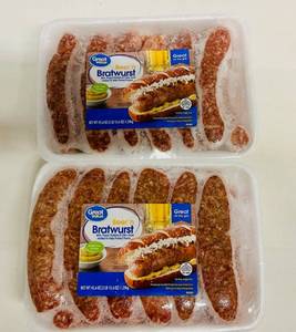A. 2x 45.6oz Beern Bratwursts
