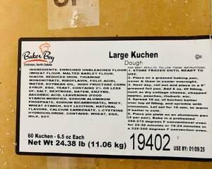 D. 60x 6.5oz Large Kuchen Dough