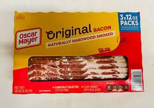 F. 2.25lb(3x 12oz Packs) Oscar Mayer Original Bacon