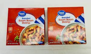 K. 2x 10oz Boom Boom Shrimp wSeperate Sauce Pouch)