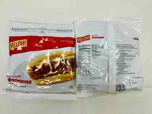 G.  2x 1lb 3oz Fully Cooked Bratwursts