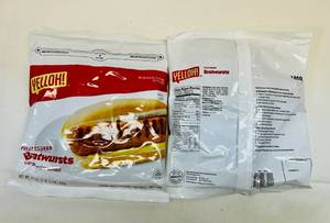 G.  2x 1lb 3oz Fully Cooked Bratwursts