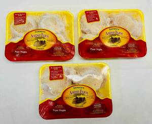 C. 3x 1.60lb Avg. Wgt Chicken Thighs-Gerber Amish Farms
