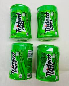 4x 40 Pieces Trident Vibes Spearmint Rush