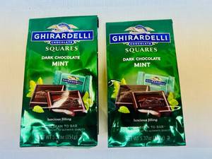 2x 5.3oz Ghirardelli Squares-Dark Chocolate Mint
