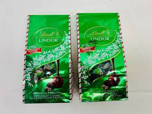 2x 8.5oz Lindt Lindor Peppermint Cookie Milk Chocolate Truffles