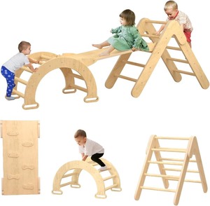 lot 12 image: 3 Piece Wooden Indoor Climbing Gym