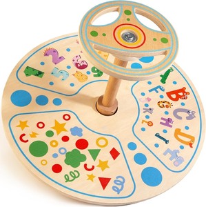 Wooden sit and spin toy