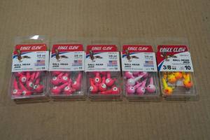 lot 58 image: 5 Eagle Claw 38oz Ball Head Jigs