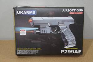 lot 81 image: UKArms P299AF Spring Powered Airsoft Gun with Laser
