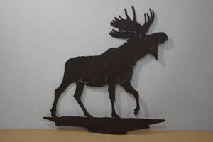 lot 95 image: Laser Cut Steel Moose Wall Dcor