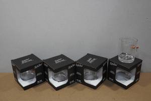 lot 108 image: 4 Lucky Shot Whiskey Glasses with Embedded Bullets