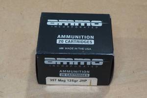 lot 137 image: 20 Ammo Inc .357 Mag 125 Gr JHP Ammo