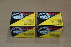 lot 146 image: 40 Wolf 7.62 x 39mm 123 Gr FMJ Ammo