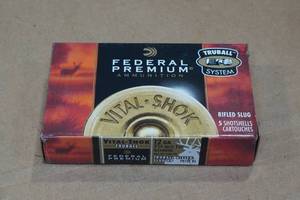 lot 150 image: 5 Federal Vital-Shok 12 Gauge 2-34 Truball Rifled HP Slugs