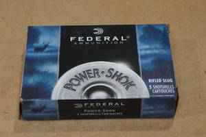 lot 151 image: 5 Federal Power-Shok 12 Gauge 3 Magnum Rifled HP Slugs
