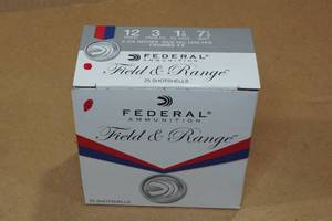 lot 163 image: 25 Federal Field & Range 12 Gauge 2-34 7.5 Shot Shotshells