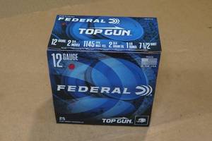 lot 171 image: 25 Federal Top Gun 12 Gauge 2-34 7.5 Shot Shotshells