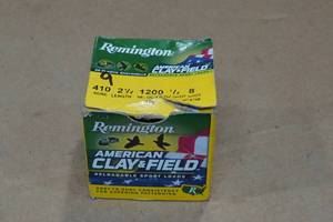 lot 178 image: 9 Remington Clay & Field .410 Bore 2-12 8 Shot Shotshells