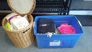 lot 260 image: Wicker Hamper And More.
