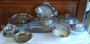 lot 273 image: Vintage Hammered Aluminum.
