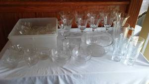 lot 288 image: Misc. Punch Cups, Wine Glasses And Bowls.
