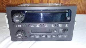 GM radio, am/fm stereo & clock & tape player & compact disc player