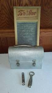 lot 334 image: Vintage Aluminum Lunch Box, Advertising Openers And More.