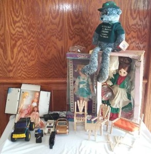 lot 342 image: Vintage Dolls, RC Cars, Doll Furniture.