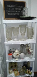 lot 378 image: Lead Crystal Vase, Candle, Pitcher and More.