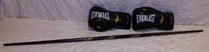 lot 959 image: Martial Arts Dragon Competition Staff 54 In Long and Everlast Elite Boxing Gloves (XL).