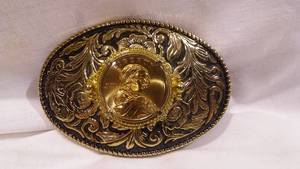 lot 966 image: Sacagawea Dollar Belt Buckle.
