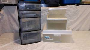 lot 976 image: Storage Bins (4) With Contents.