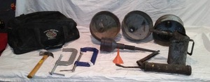 lot 395 image: Funnels, C- Clamps and More.