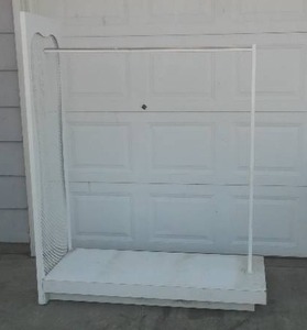 lot 398 image: Hanging Clothes Rack On Wheels.