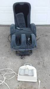 lot 585 image: I Joy 100 Massage Chair With Leg Massager.