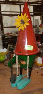 lot 260 image: Metal garden gnome about 2 ft tall