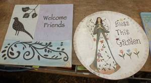lot 276 image: FOUR garden plaques or wall hangings