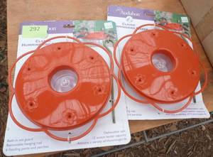 lot 292 image: TWO 12 ounce hummingbird feeders