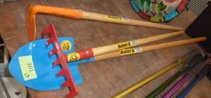 lot 301 image: Kids gardening tools Rake, Shovel, Hoe