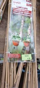 lot 304 image: Six sets of Bamboo Trellis