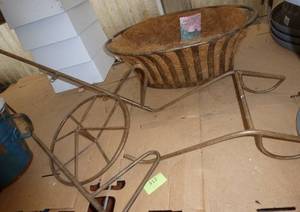 lot 312 image: Wheelbarrow planter - needs to be assembled