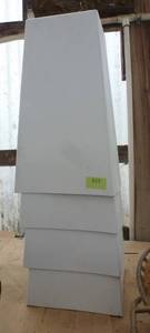 lot 313 image: FOUR Large white planters with false bottom