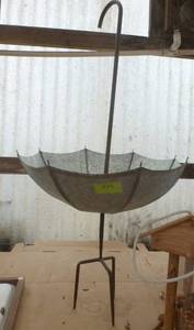 lot 315 image: Umbrella planter - 18 inch diameter and a Butterfly feeder
