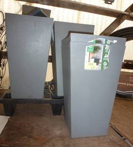 lot 328 image: SEVEN tall planters with false bottoms