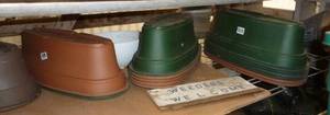 lot 329 image: Large group of 32 plastic planters