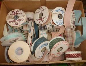 lot 353 image: Box of cotton ribbon