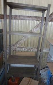 lot 368 image: TWO metal shelving units about 6 ft tall