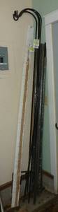 lot 30 image: TWO 7 ft shepard hooks